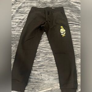 Men’s Black Joggers with Skull Graphic by Your Highness